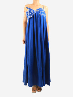 Blue fish-top maxi dress - size M Dresses Farm Rio 
