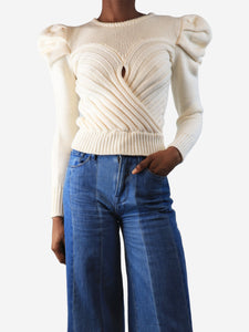 Violante Cream Yayo wool cable knit jumper - size S
