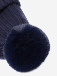 Goldbergh Goldbergh Navy blue Pom-Pom beanie - size