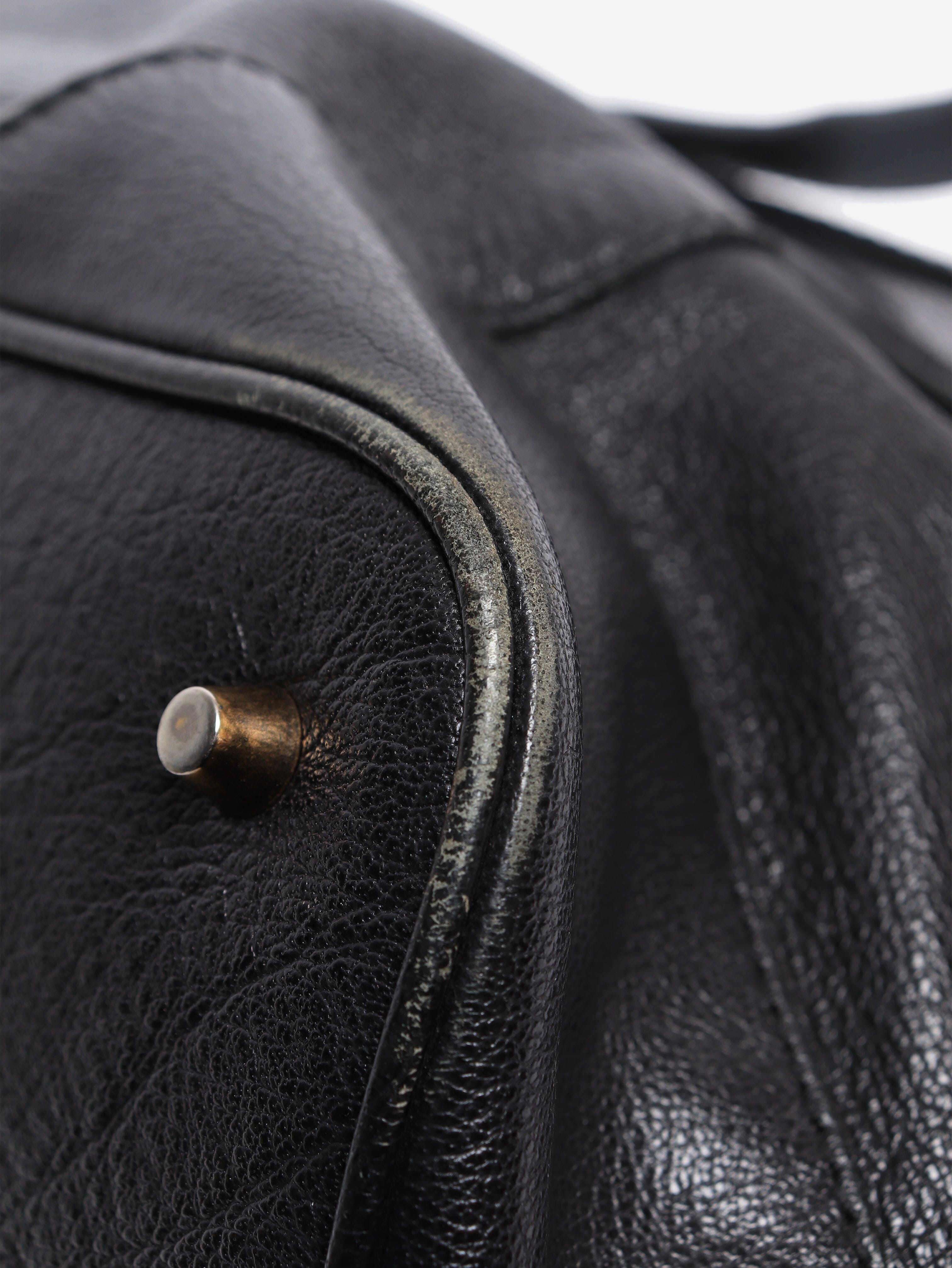Black grained calfskin Larsen bowling bag Shoulder bags Burberry 