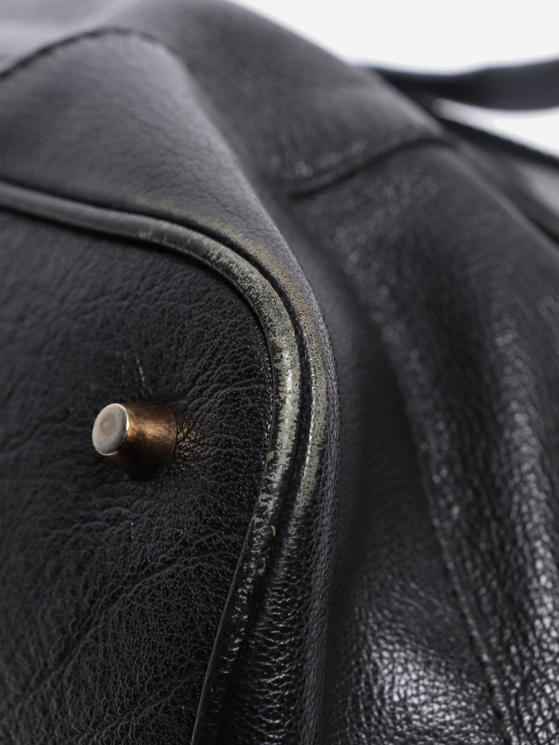 Black grained calfskin Larsen bowling bag Shoulder bags Burberry 