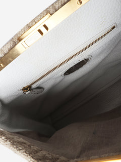 Neutral Peekaboo tweed shoulder bag Shoulder bags Fendi 