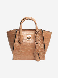 Brown mini Maggie croc-embossed 2way bag Cross-body bags Ermanno Scervino 