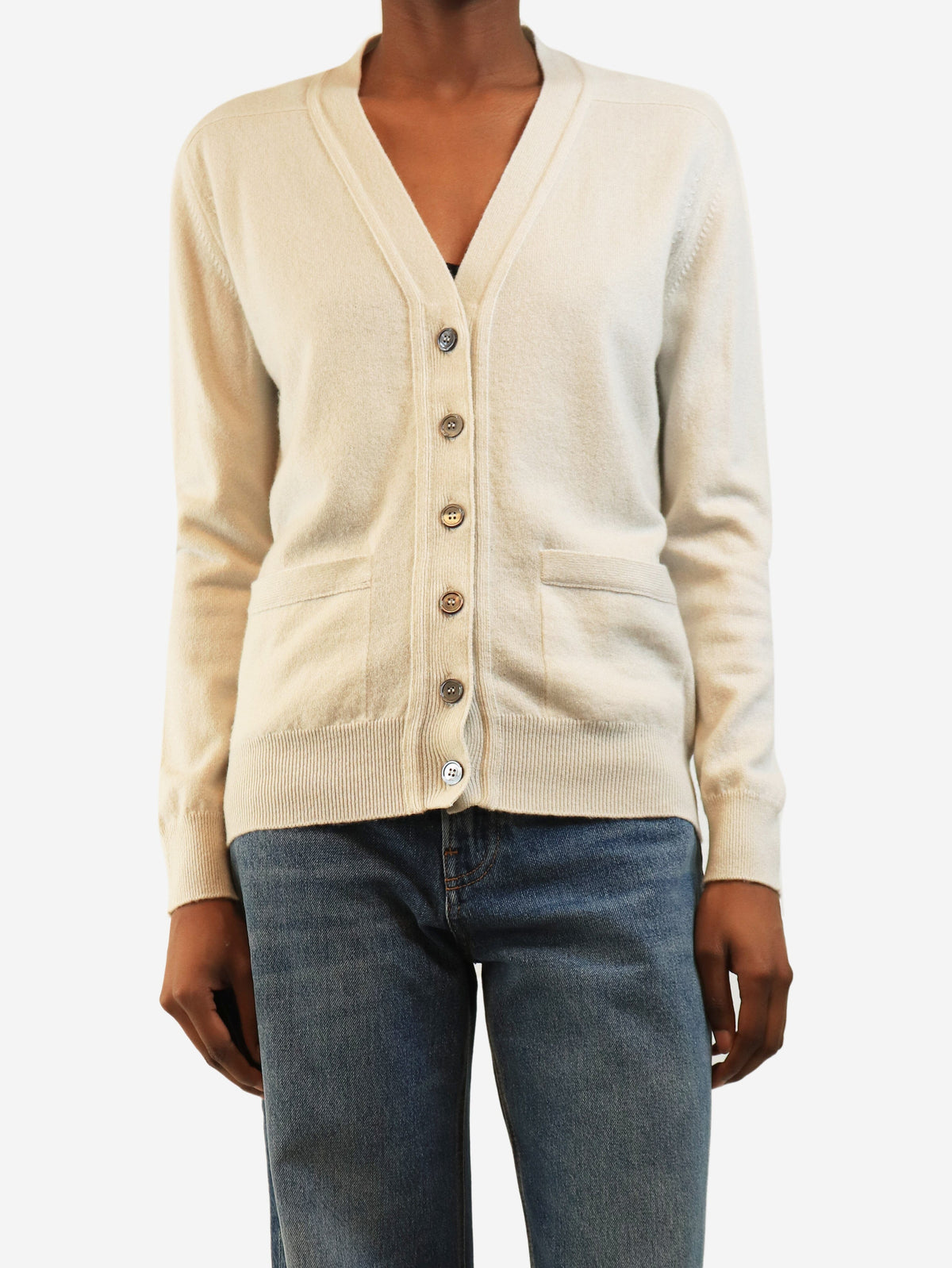 Neutral cashmere cardigan - size XS Knitwear Crimson 