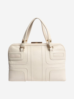 Ivory leather top handle bag Top Handle Bags Smythson 