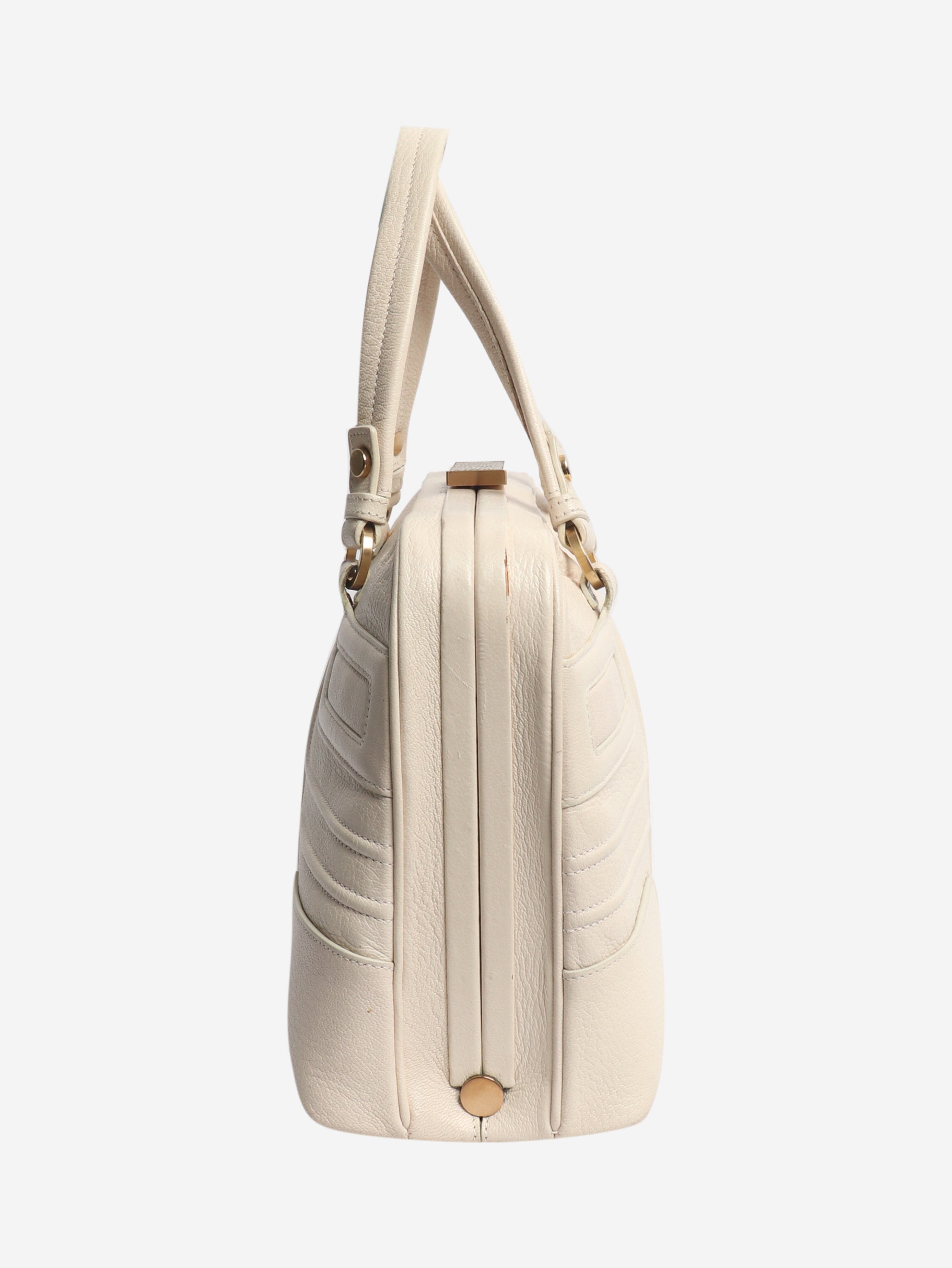 Ivory leather top handle bag Top Handle Bags Smythson 