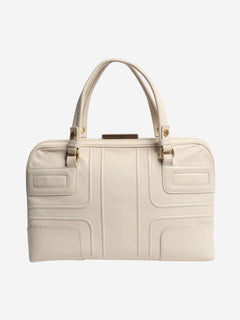 Ivory leather top handle bag Top Handle Bags Smythson 