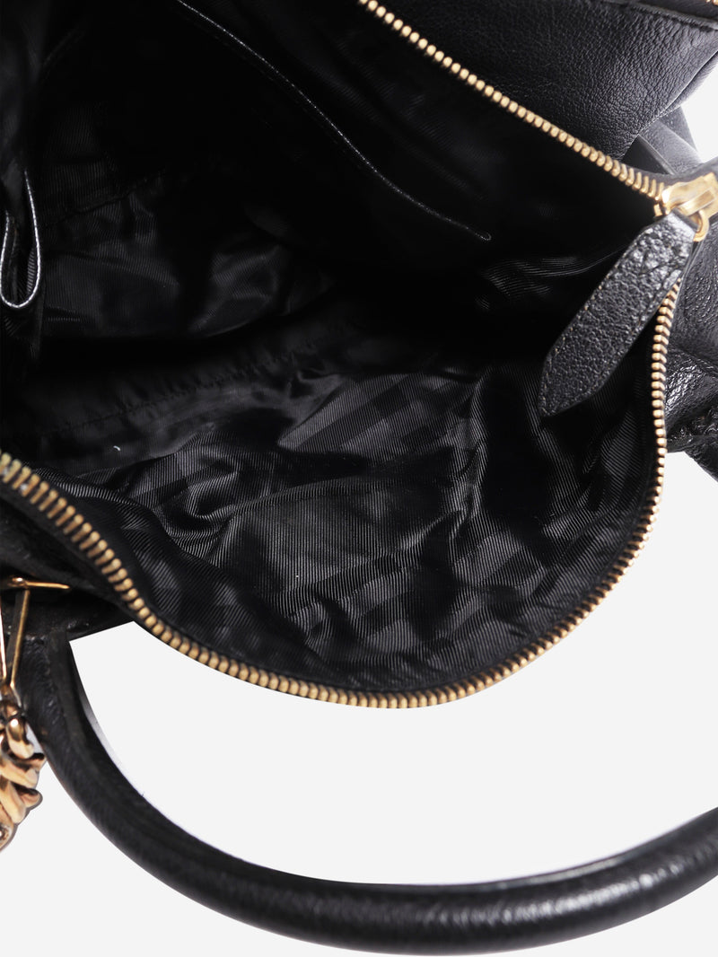 Black grained calfskin Larsen bowling bag Shoulder bags Burberry 