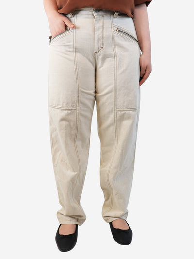 Cream Fanny jeans - size UK 12 Trousers Isabel Marant 