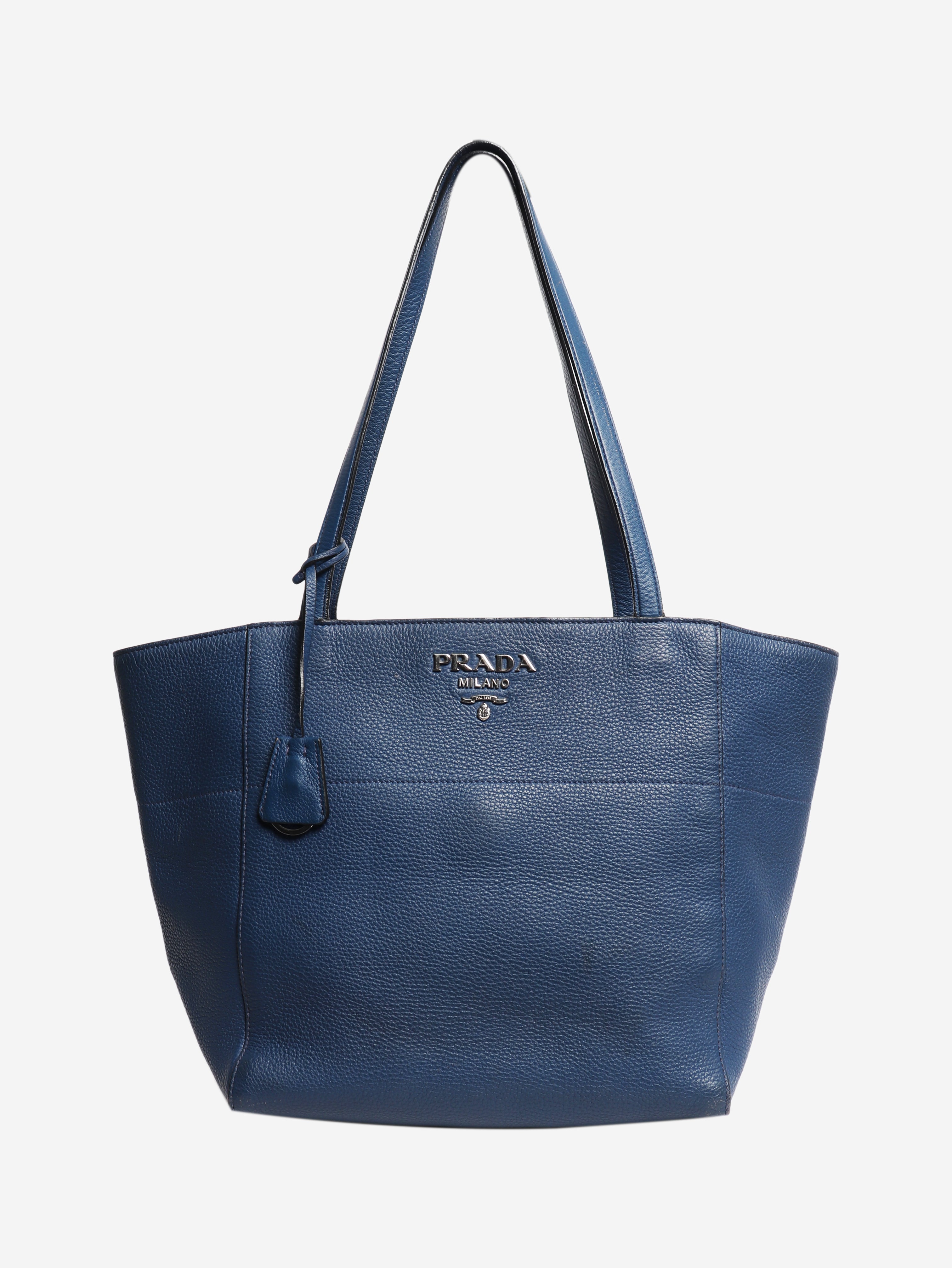 Blue Vitello Daino tote bag