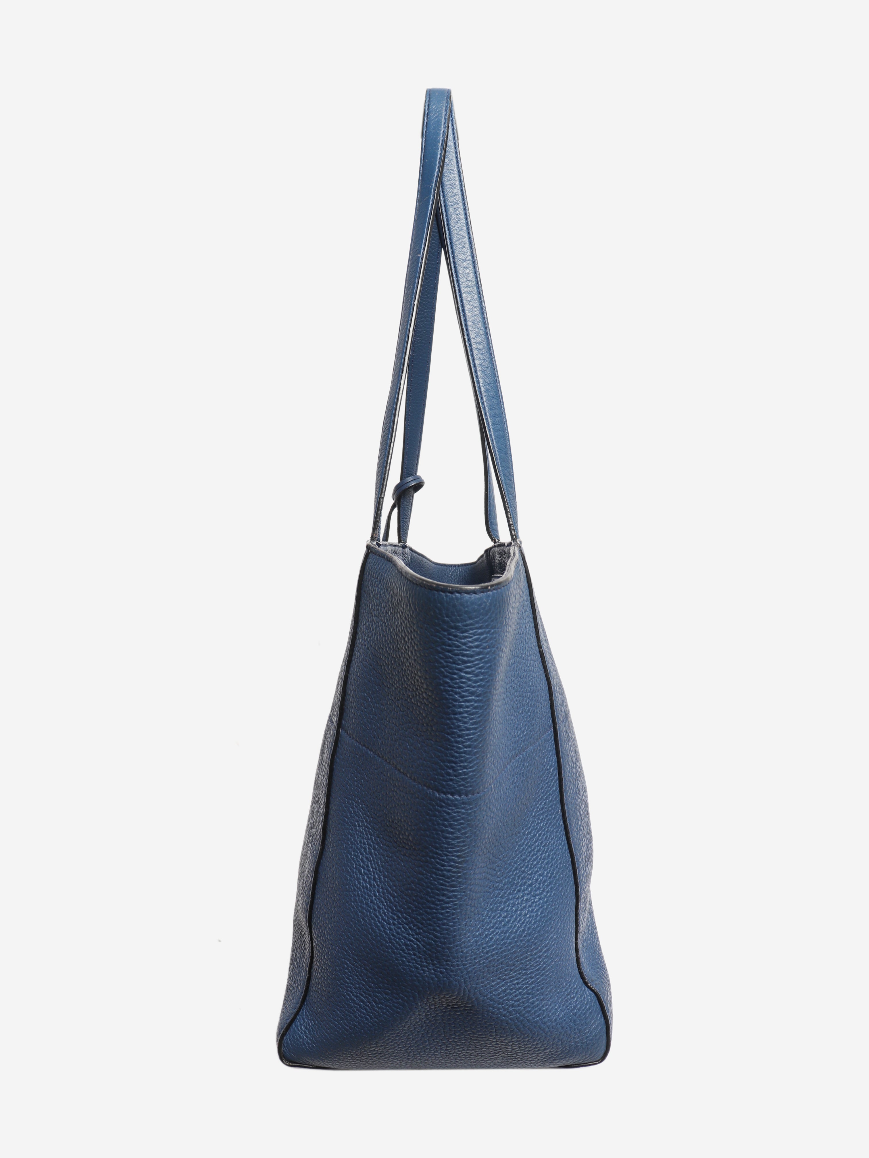 Blue Vitello Daino tote bag