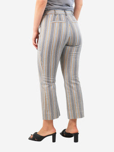 Derek Lam 10 Crosby Grey striped trousers - size UK 10