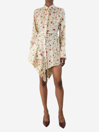 Yellow floral button down dress - size UK 8 Dresses Off White 