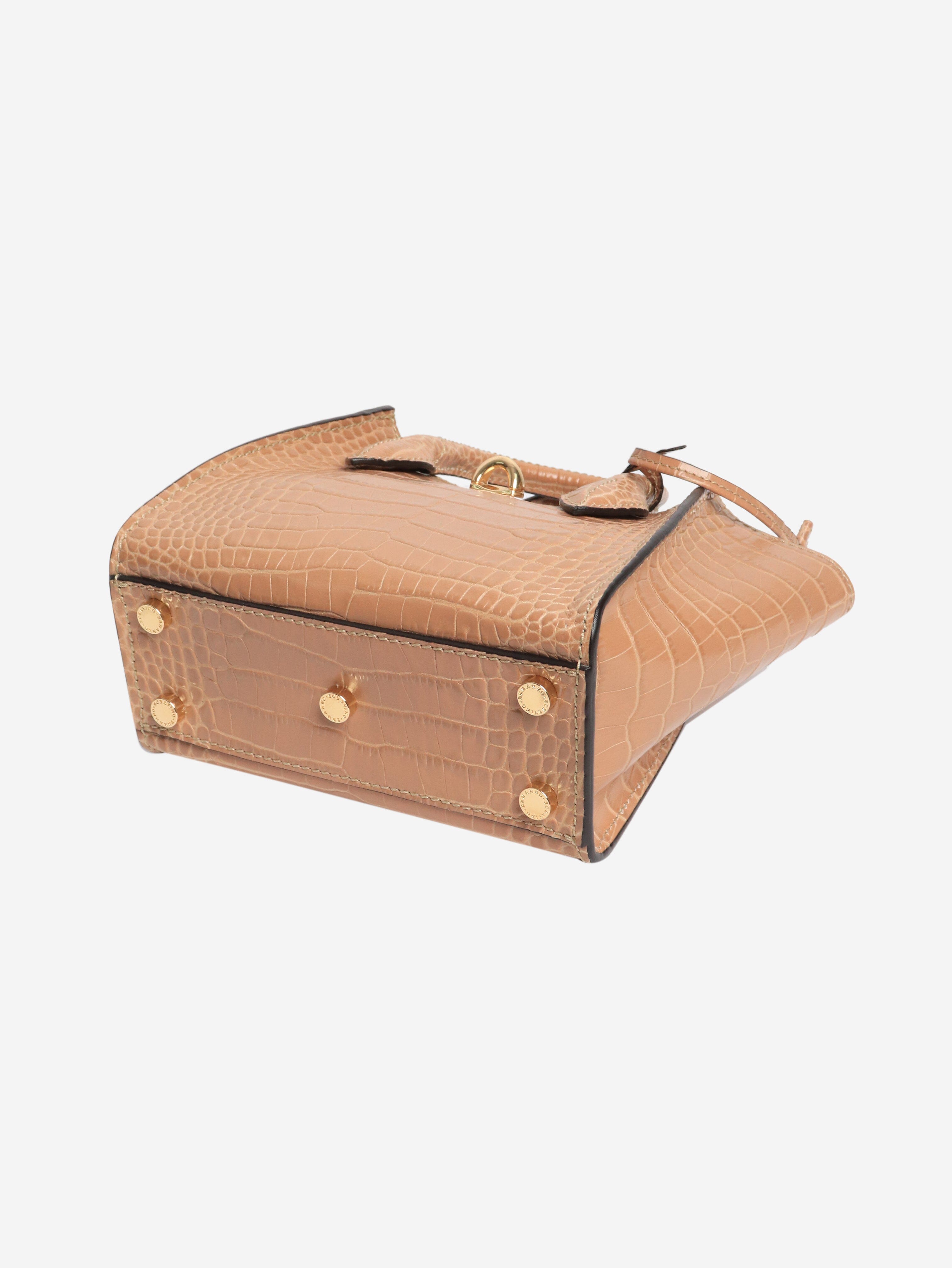 Brown mini Maggie croc-embossed 2way bag Cross-body bags Ermanno Scervino 