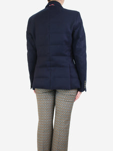 Moncler Blue padded wool jacket - size UK 12