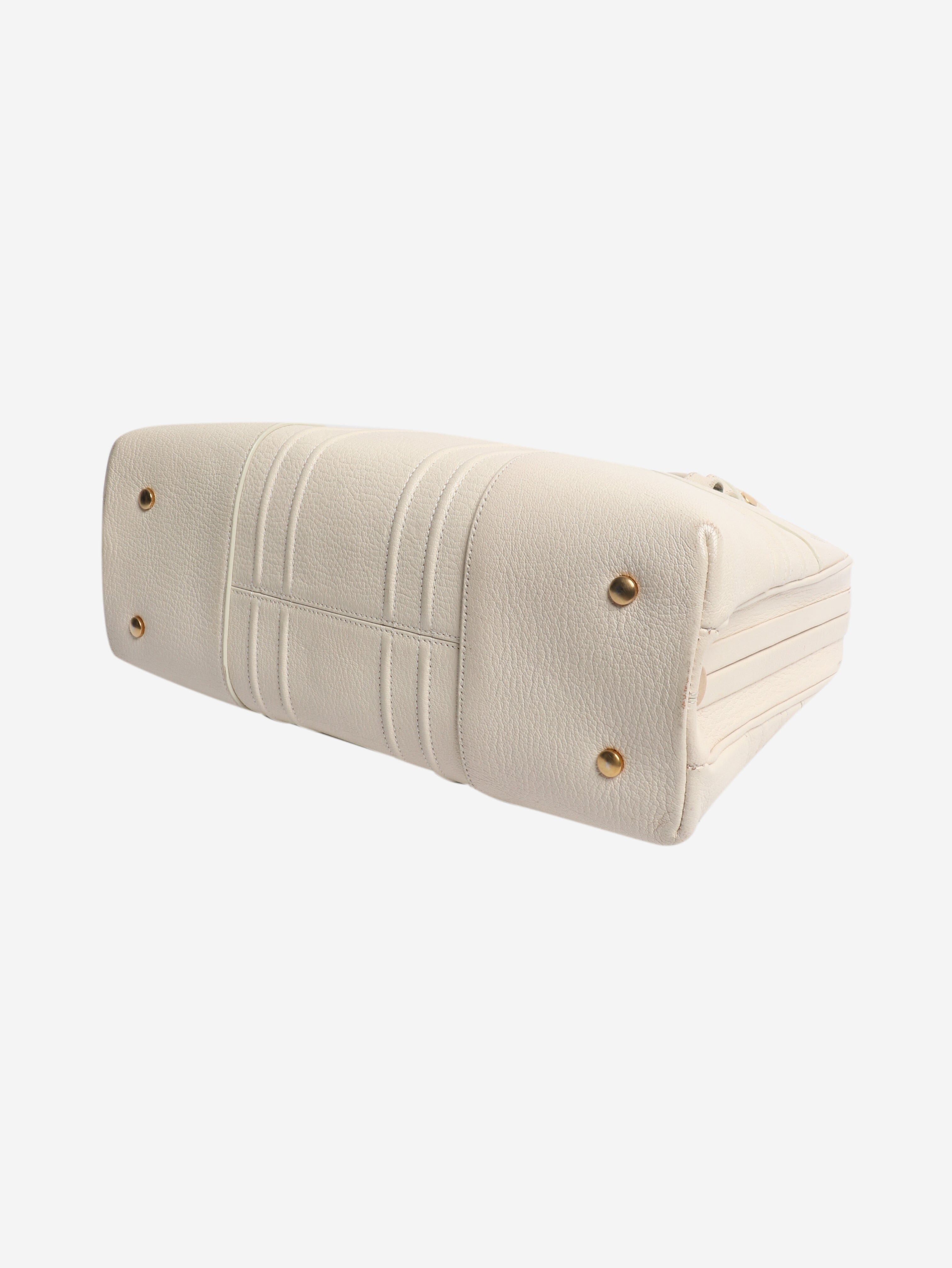 Ivory leather top handle bag Top Handle Bags Smythson 