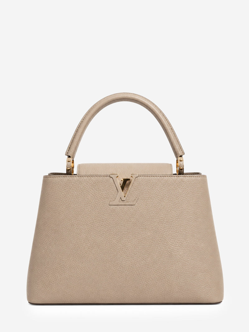 Neutral Taurillon leather Capucines MM top handle bag Top Handle Bags Louis Vuitton 