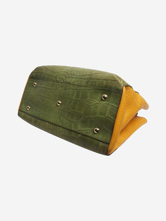 Green 2jours croc-embossed leather bag Shoulder bags Fendi 