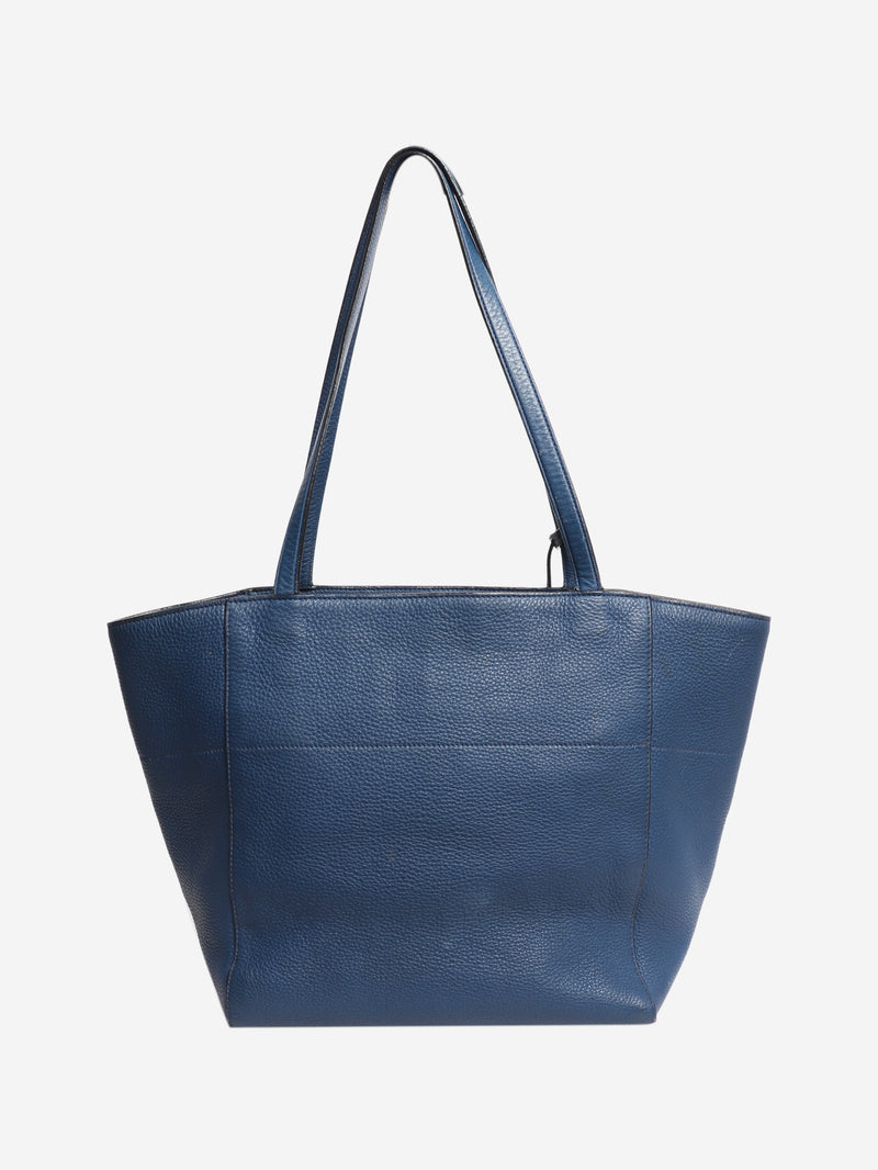 Blue Vitello Daino tote bag