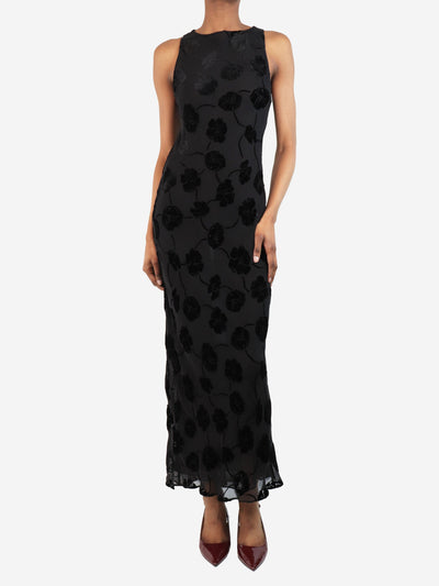 Black sheer floral maxi dress - size XS Dresses Realisation 