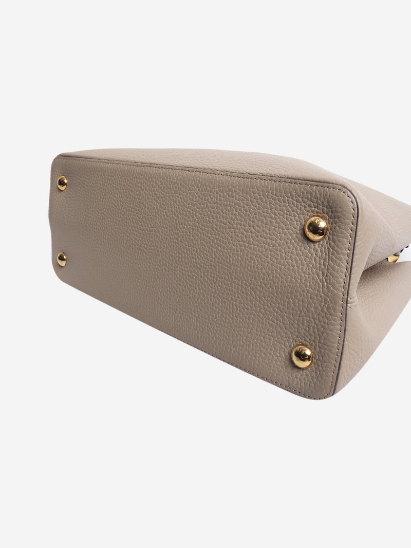 Neutral Taurillon leather Capucines MM top handle bag Top Handle Bags Louis Vuitton 