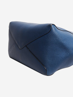 Blue Vitello Daino tote bag