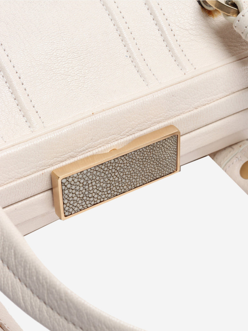 Ivory leather top handle bag Top Handle Bags Smythson 