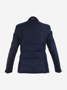 Moncler Blue padded wool jacket - size UK 12