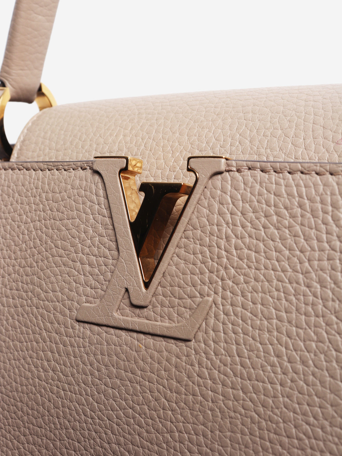 Neutral Taurillon leather Capucines MM top handle bag Top Handle Bags Louis Vuitton 