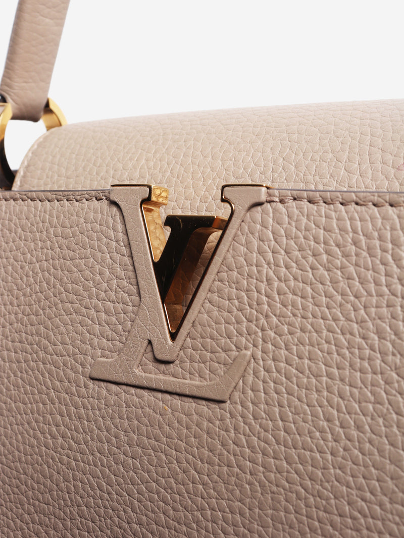 Neutral Taurillon leather Capucines MM top handle bag Top Handle Bags Louis Vuitton 