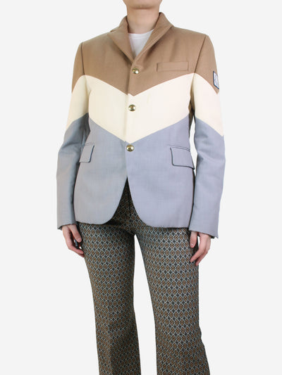 Multicoloured chevron padded jacket - size UK 12 Coats & Jackets Moncler 
