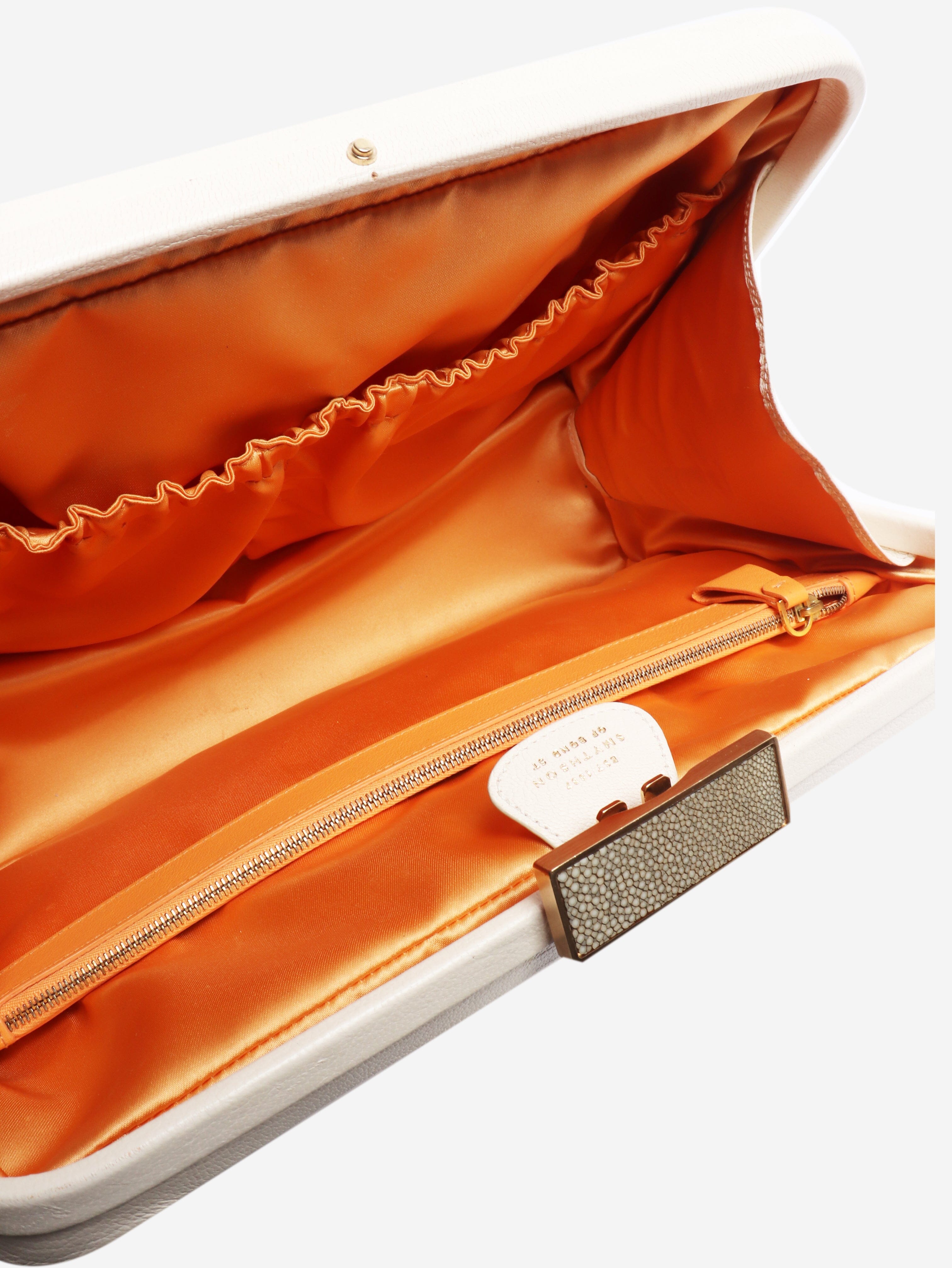 Ivory leather top handle bag Top Handle Bags Smythson 