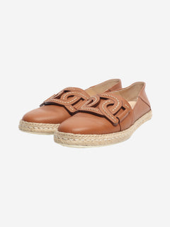 Brown leather espadrilles - size EU 39 Shoes Tod's 