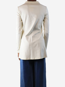 Ximon Lee Cream ruched top - size UK 8