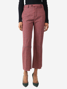 Chloe Red tweed trousers - size UK 8