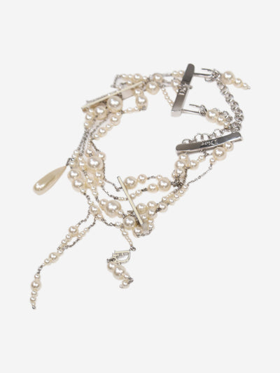 Cream and silver faux-pearl choker Necklaces Christian Dior 
