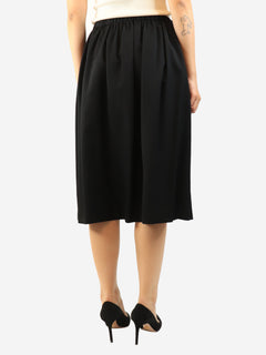 Black elasticated pocket skirt - size S
