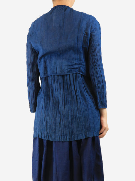 Navy cami top and jacket set - size L alternate image