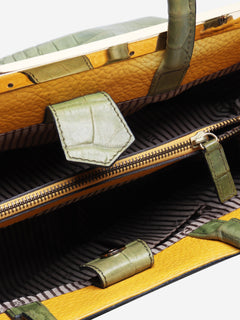 Green 2jours croc-embossed leather bag Shoulder bags Fendi 