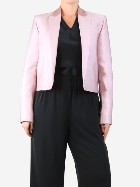 Pink cropped blazer - size UK 8 product image