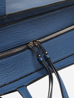 Blue Vitello Daino tote bag