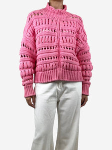 Isabel Marant Pink loose-knit jumper - size UK 8