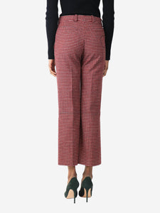 Chloe Red tweed trousers - size UK 8