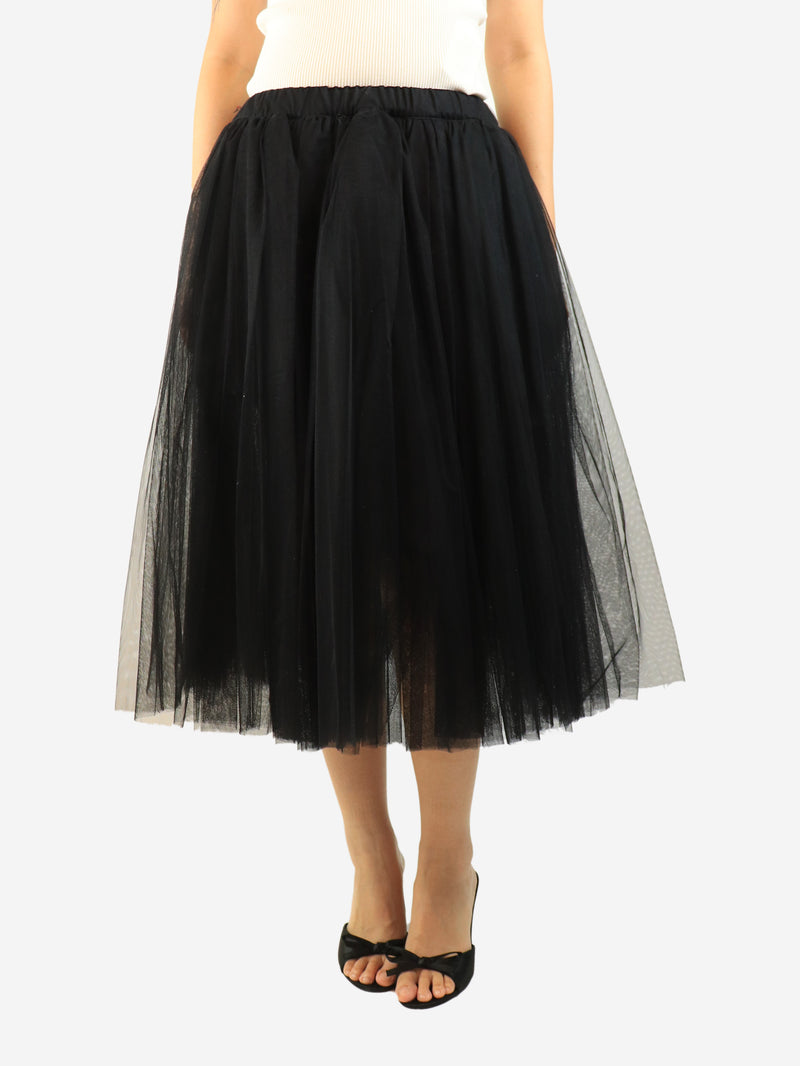 Black tulle midi skirt - size S