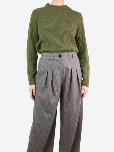 Olive green ribbed jumper - size S Knitwear Nili Lotan 