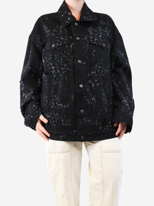 Acne Studios Black distressed denim jacket - size M