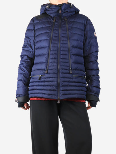 Navy hooded puffer jacket - size UK 18 Coats & Jackets Moncler 