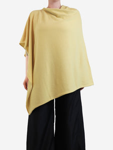 Crimson Marled yellow Classic poncho - One size