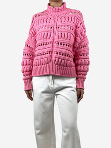 Isabel Marant Pink loose-knit jumper - size UK 8