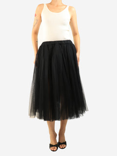 Black tulle midi skirt - size S
